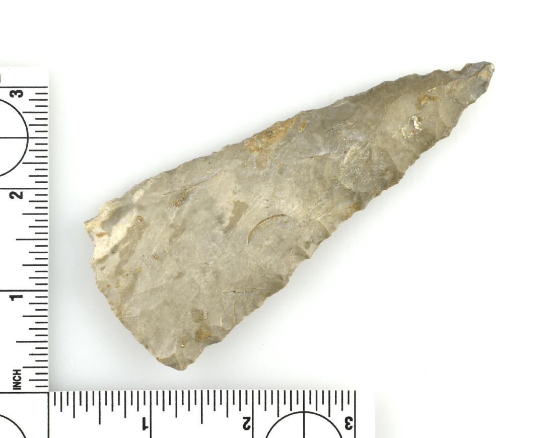 4 1/2" Friday Knife: Gray Edwards chert example from Basque Co., Texas.