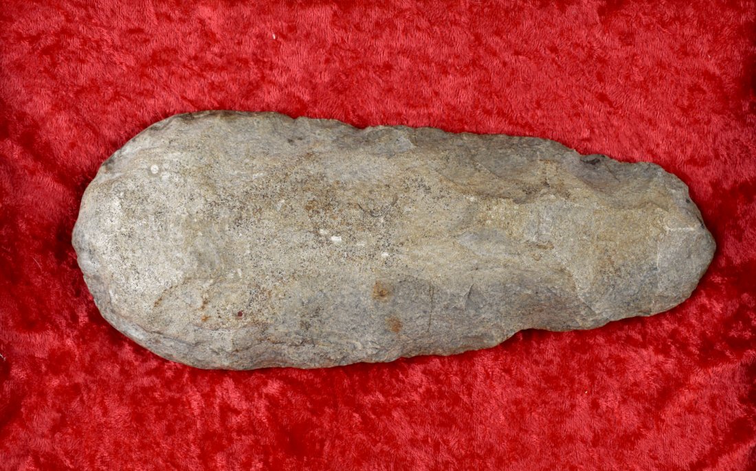 10 1/8" Flint Hoe - Jackson COA: Nice Mill Creek Chert example from Southern Illinois. Ex - Les Speer Collection. Jackson COA.