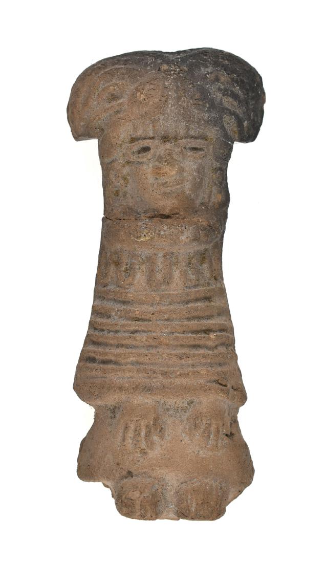 4 1/16" PreColumbian Terracotta: Repaired example from Central America. Ex - Meyer Collection.