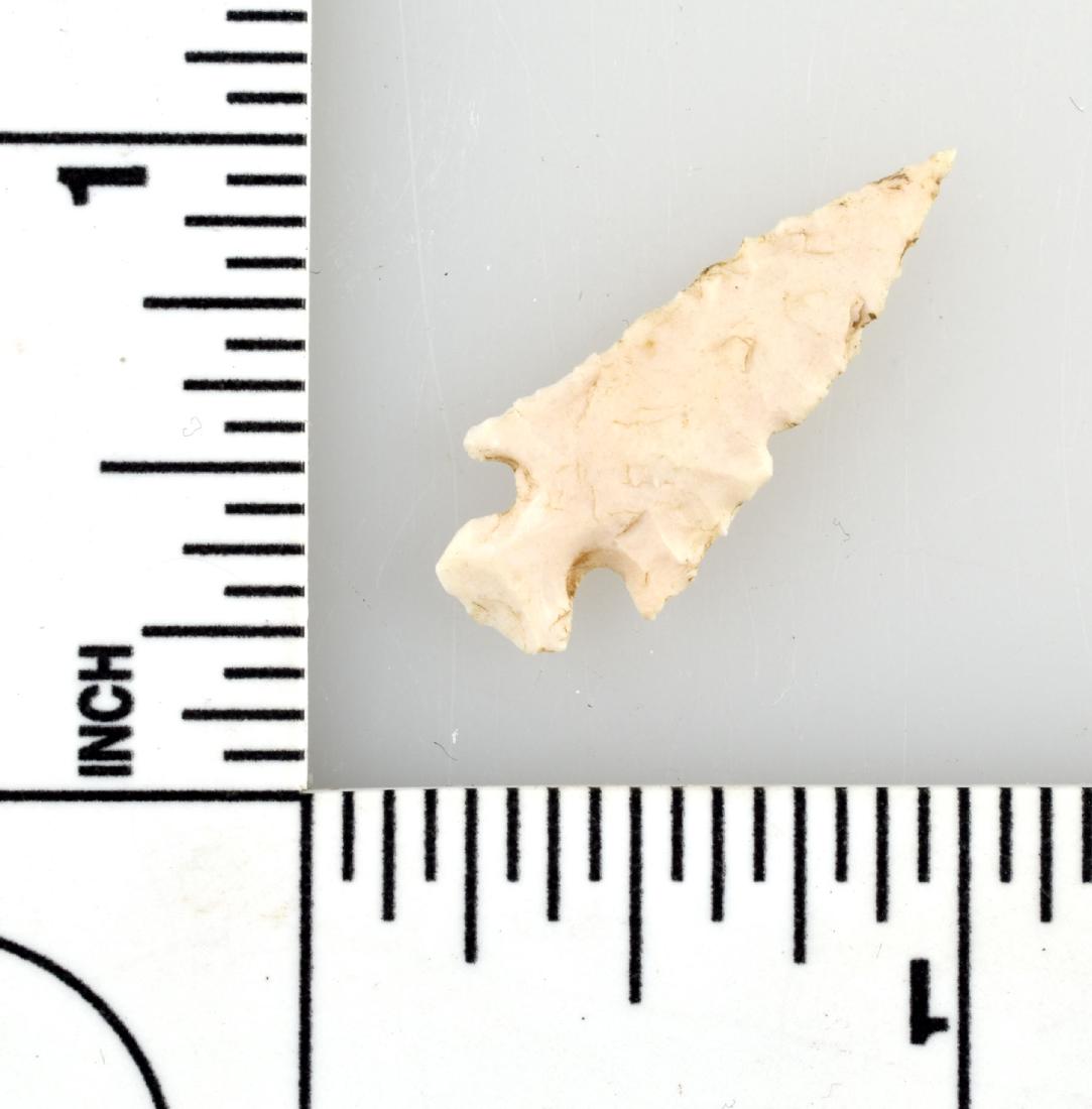 1 1/16" Rose Springs: Cream flint example from WA/OR. Ex - Meyer Collection.