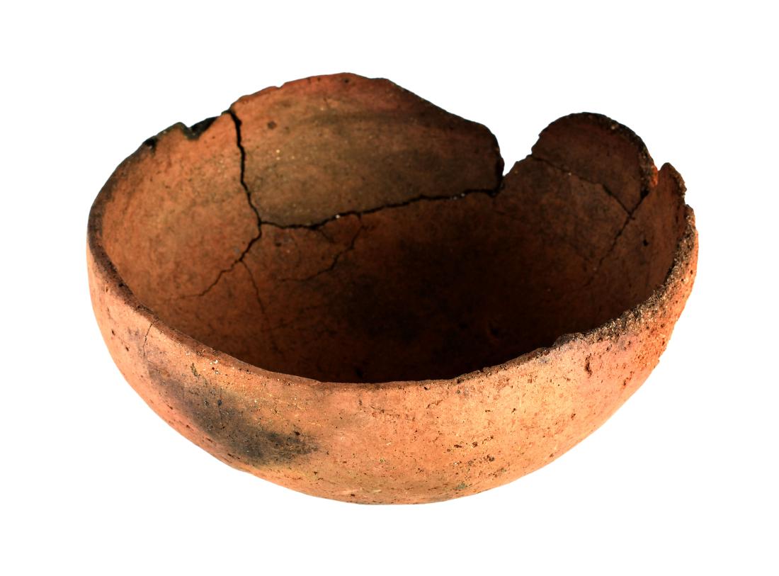 7 1/2" Mogollon Kinishba Redware Bowl: Anasazi bowl from Arizona. Ex - Monica King, Lincoln Smith Collections.