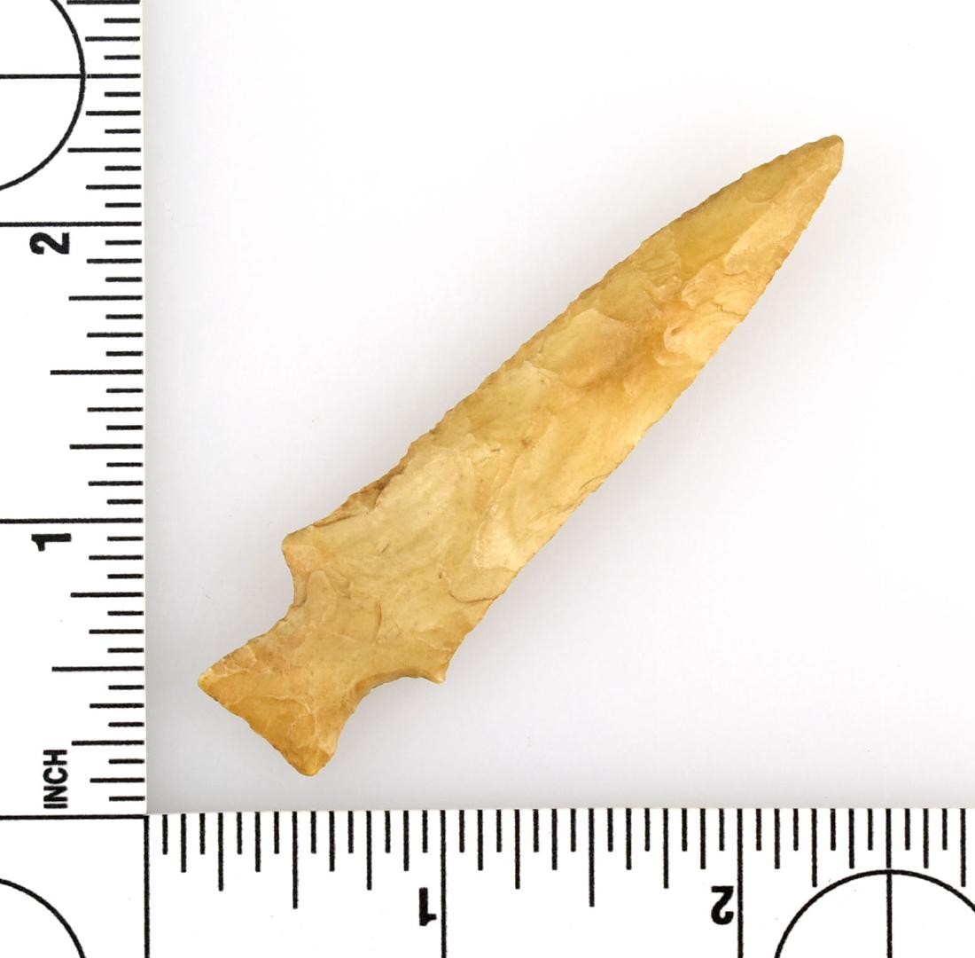 2 7/8" Darl: Texas example from the Meyer Collection. Tan Chert.