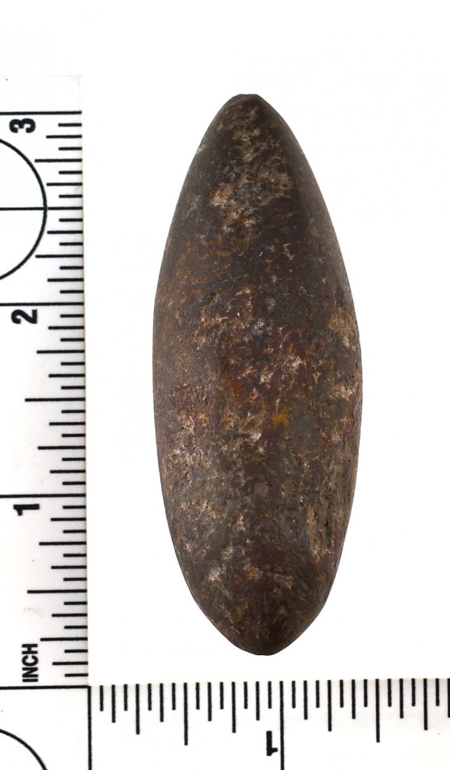 2 7/8" Ungrooved Hematite Plummet - Ex- Jim Bennett (1 of 2)