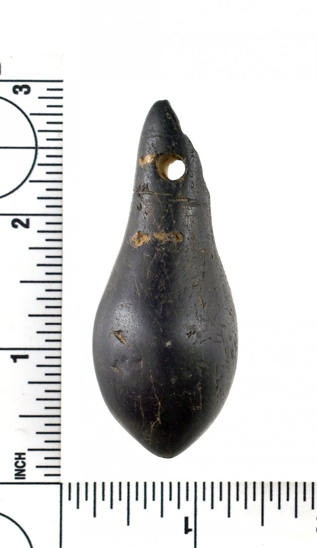 2 1/2" Drilled Hematite Plummet (1 of 2)