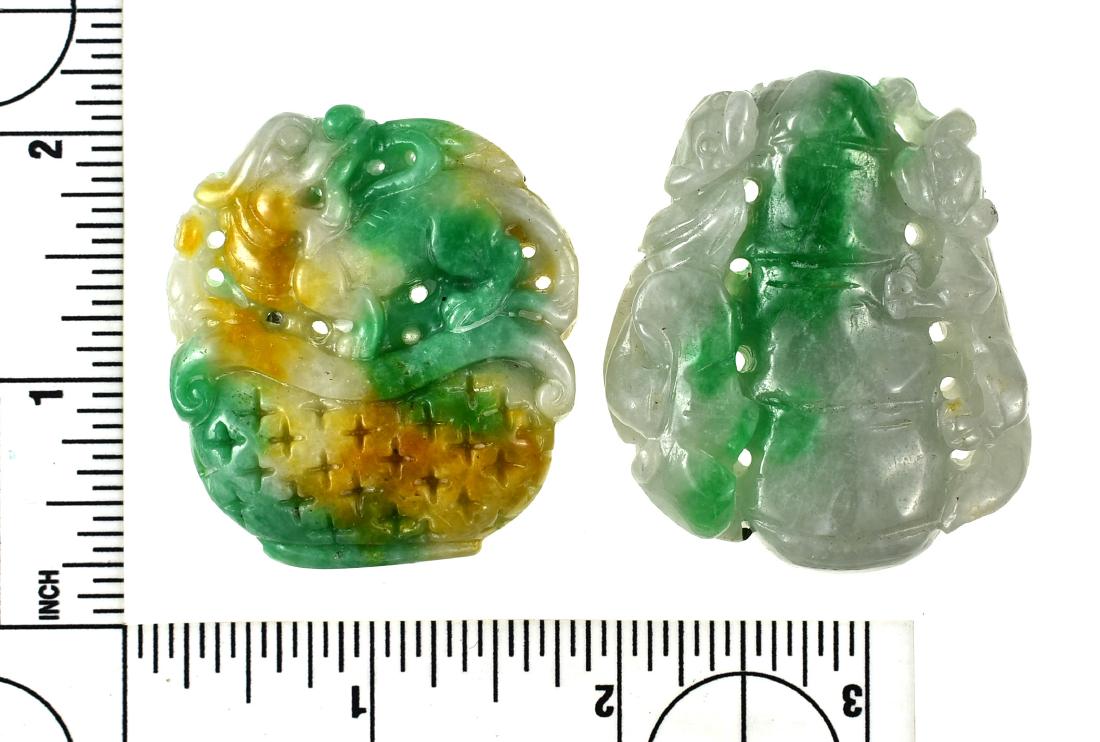 Pair of Carved Jade Pendants (1 of 2)