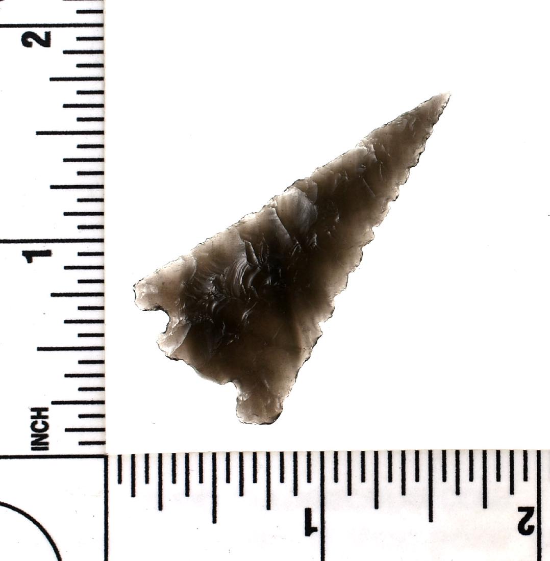 1 13/16" Eastgate Split Stem: Obsidian example from Oregon. Extremely thin.