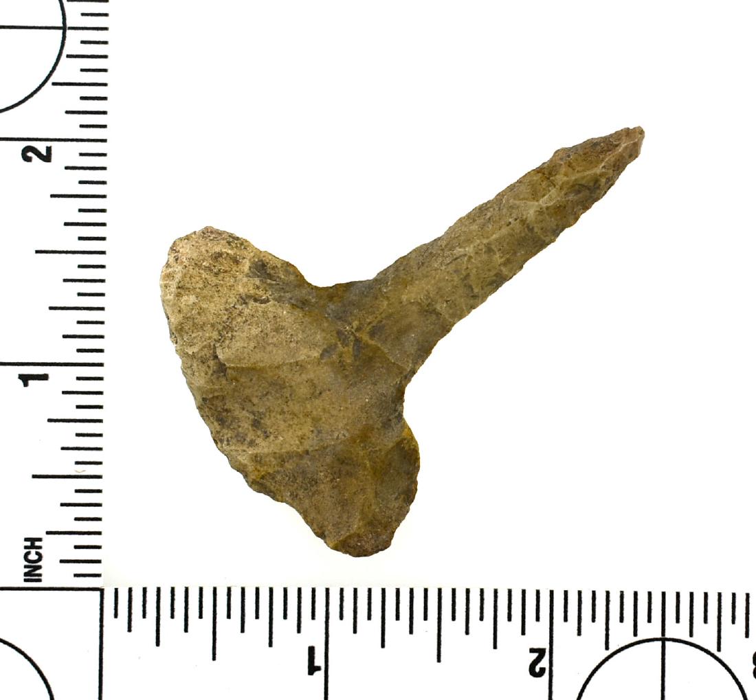 2 3/8" Texas Drill: Nice example in Edwards Plateau Chert from Central Texas. Ex Meyer Collection.