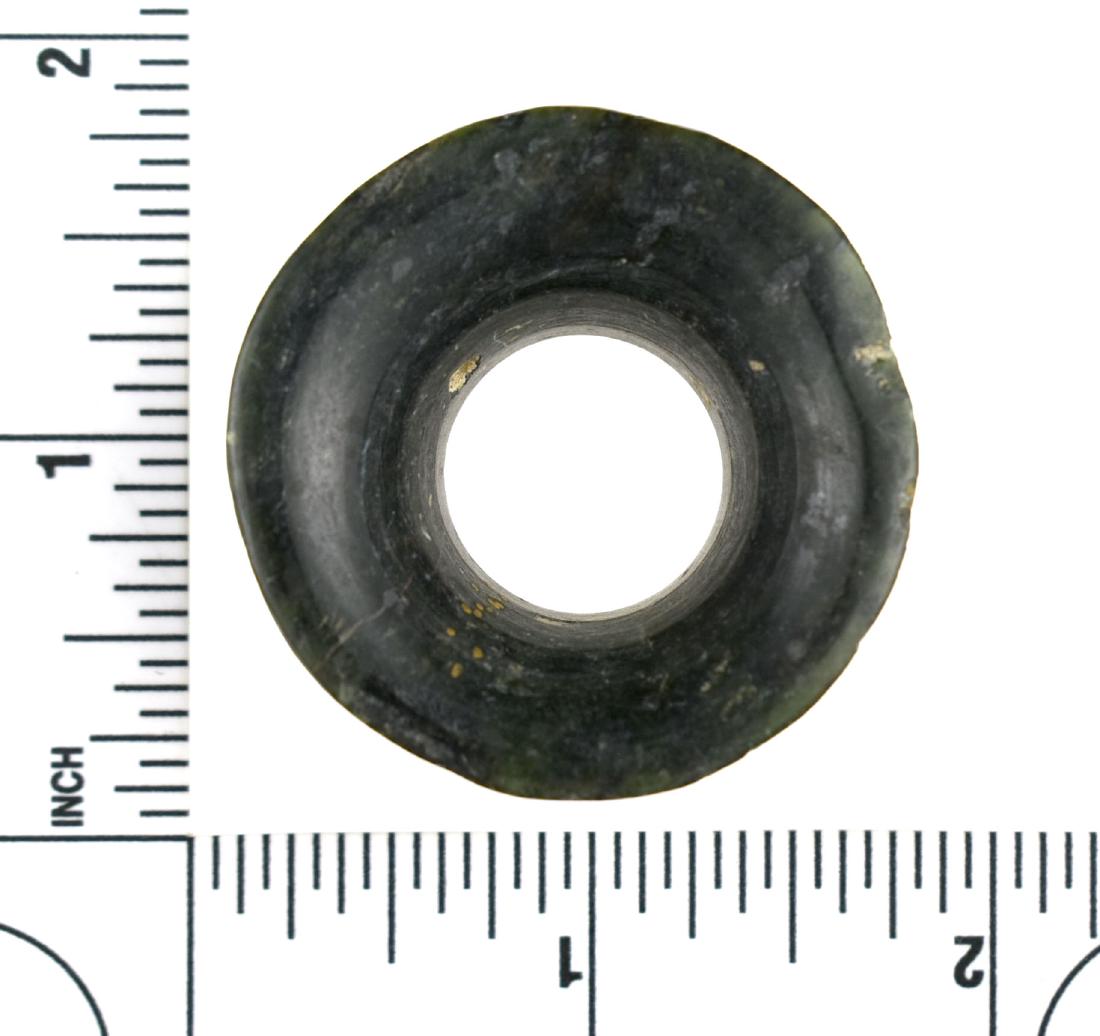 40mm Mayan Jade Earspool: Nice dark jade/diopside example from a Private California Collection.