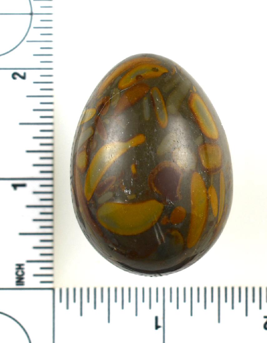 1 7/8" Lapidary egg: highly polished contemporary decorative piece.