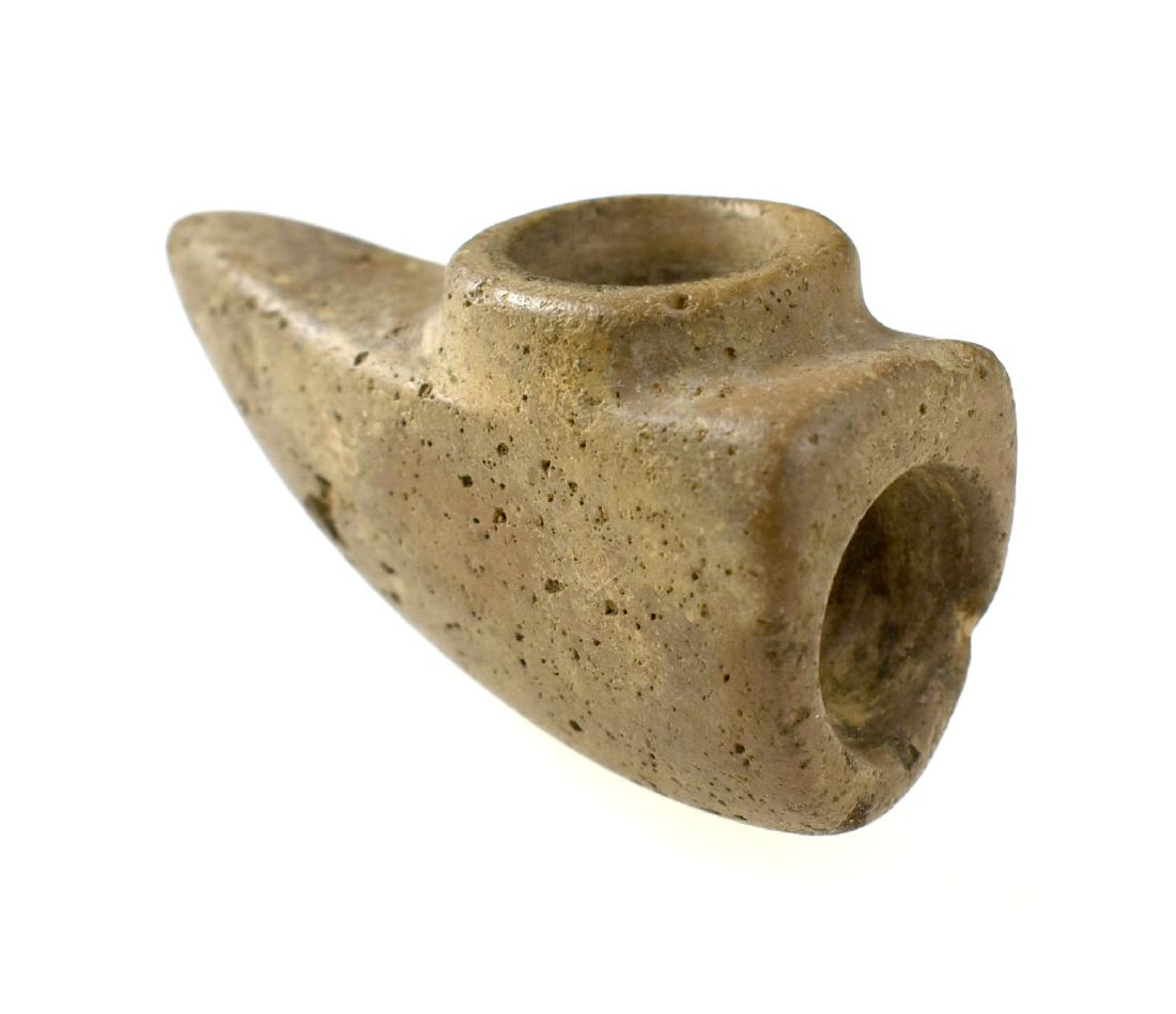 2 1/8" Fort Ancient Claw effigy Pipe: Found at Vanceburg, Kentucky. Ex McAbee Collection.