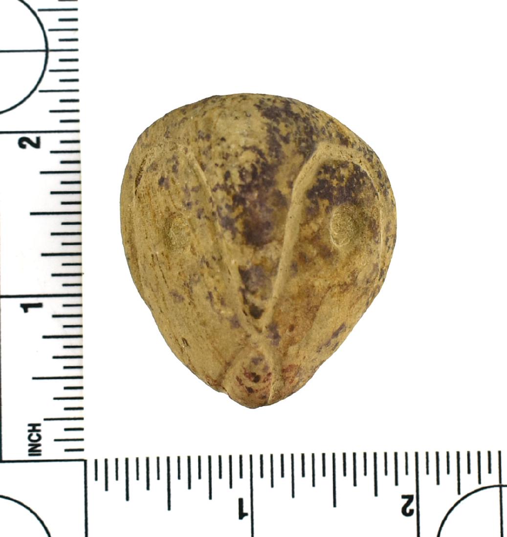 1 13/16" Ft Ancient Owl Effigy Pipe: Nice sandstone example from Mason Co., Kentucky.