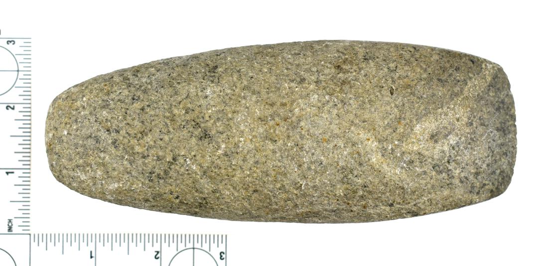 6 3/4" Adena Celt: Nicely squared sides with a rounded poll. Darke Co., Ohio Ex Frank Adell.