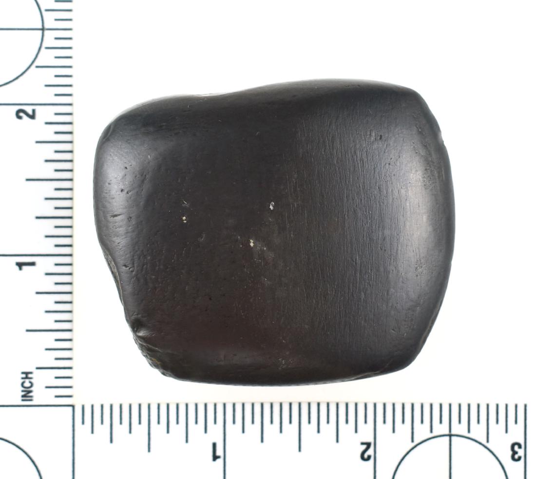 Fine 2 5/16" Hematite Celt: Highly polished and extra well made example. Found in Charlton Co., Missouri. Literally damage free. Weighs a hefty 154 grams.