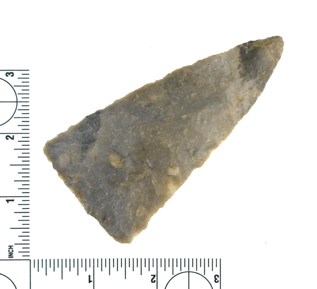 4 1/16" Fort Ancient Knife: Darke Co., Ohio example from the Frank Adell Collection. Fossil chert.
