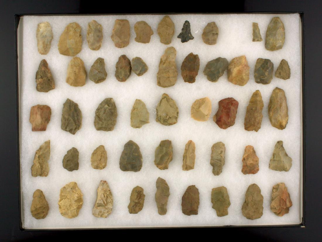 Large lot of KY Artifacts: Large grouping of points, blades, etc. from Carter Co., Kentucky. Found by Ken Broughton.
