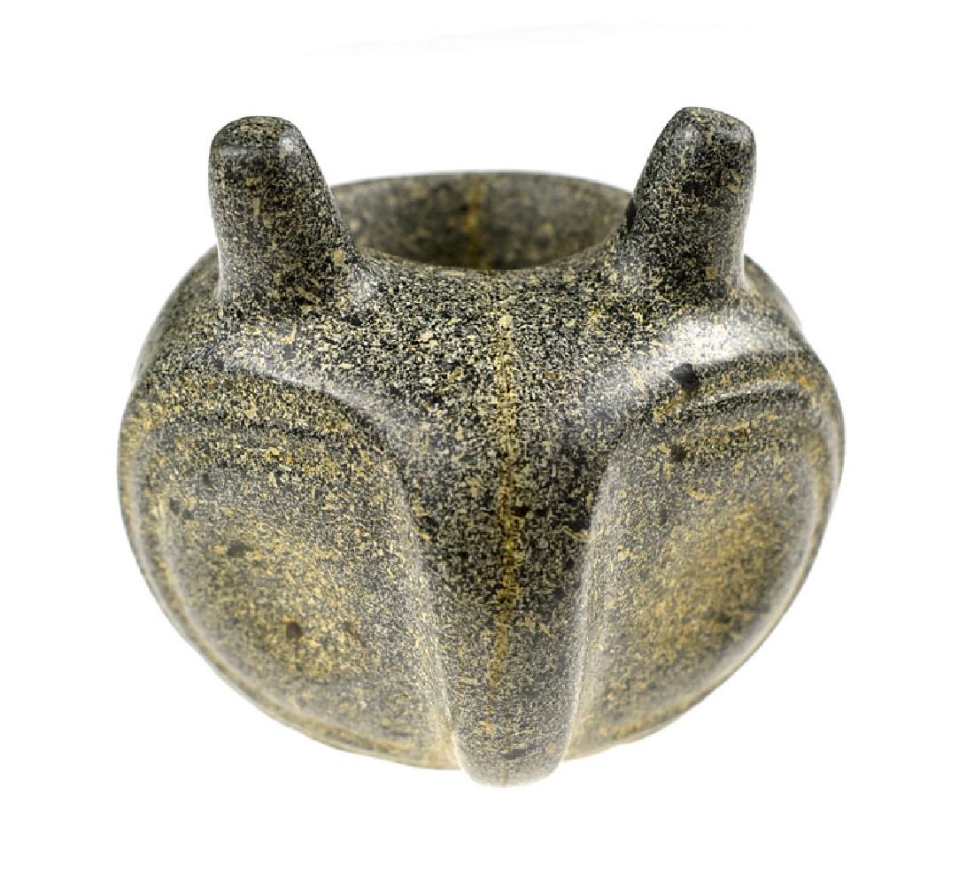 Excellent Costa Rican Jade Owl Effigy Mace Head (1 of 6)