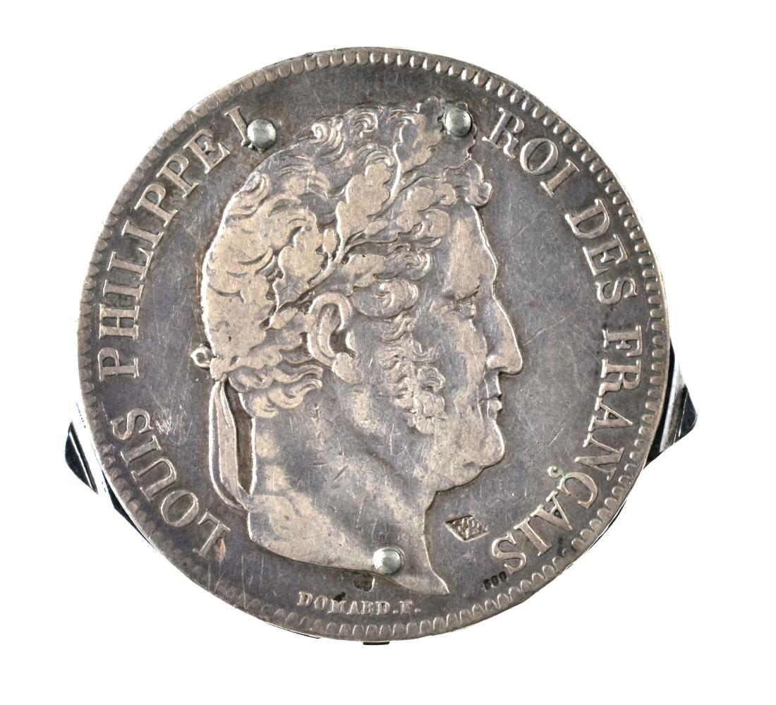 Hickok 1839 5 Francs SILVER Knife - Cigar Cutter (1 of 4)