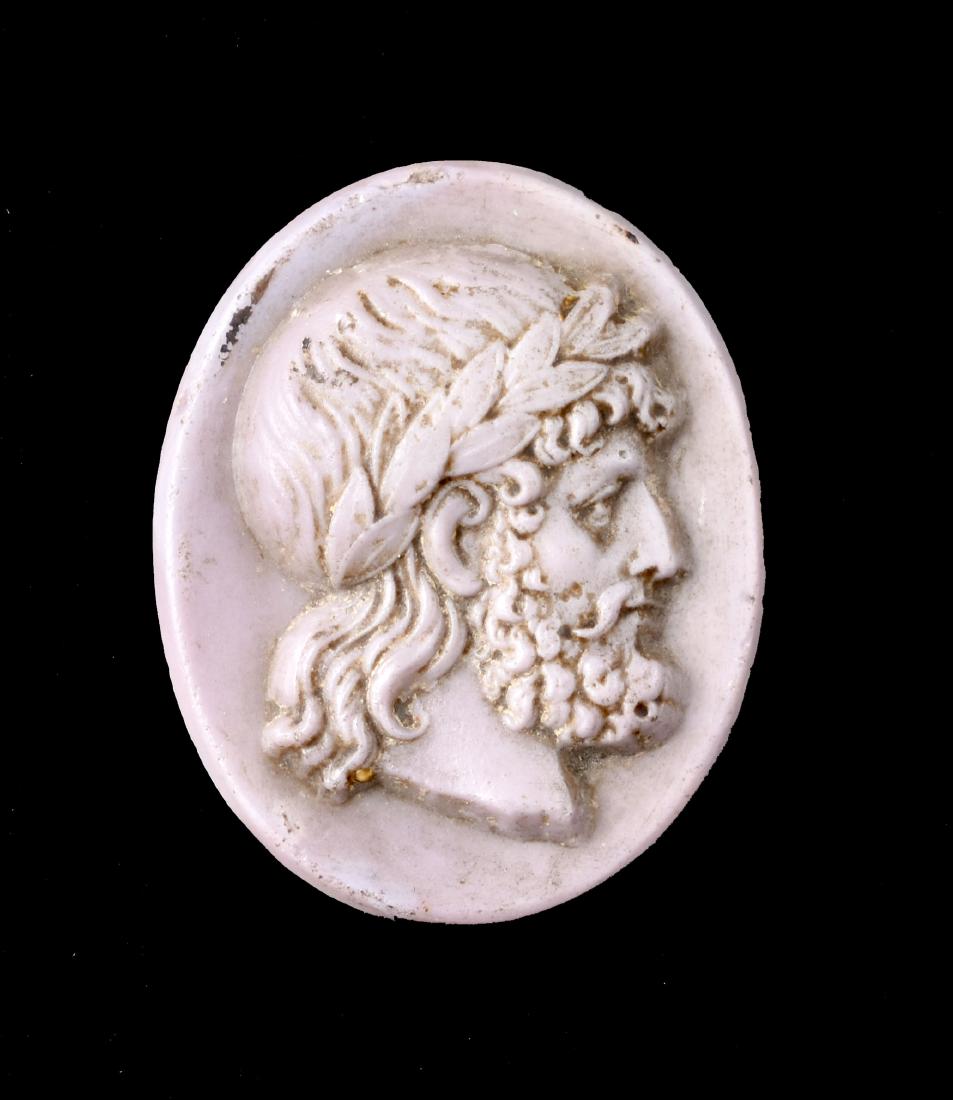 Early Molded Glass Cameo Medallion (1 of 3)