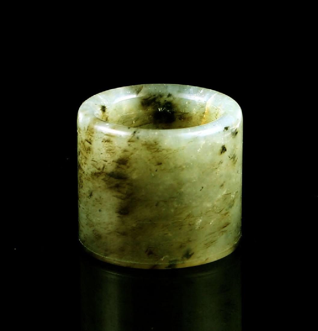 CHINESE QING DYNASTY NEPHRITE JADE ARCHER'S RING (1 of 3)