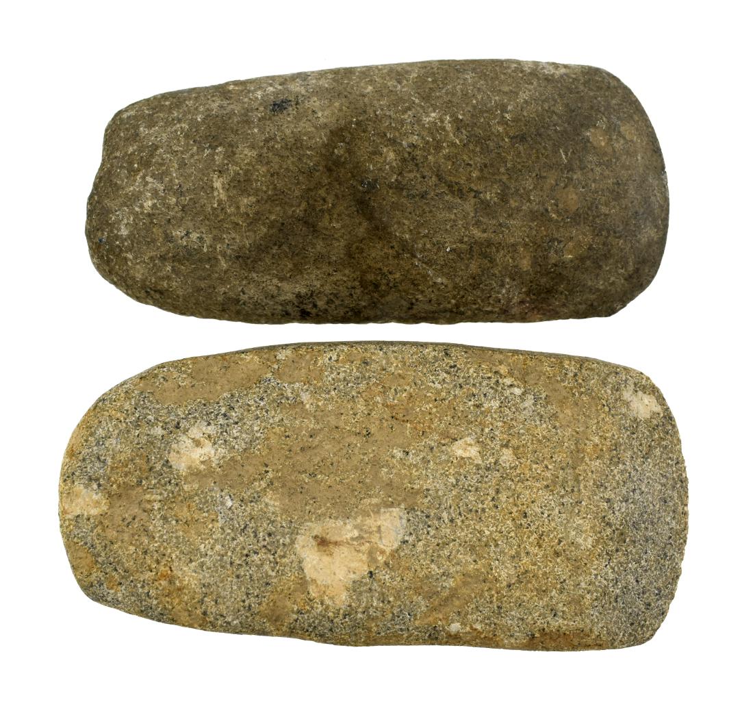 Pair of Porphyry Canadian Adzes: Both from the Dr. Paul Park Collection. Porphyry. Approx 4-1/4" Long.