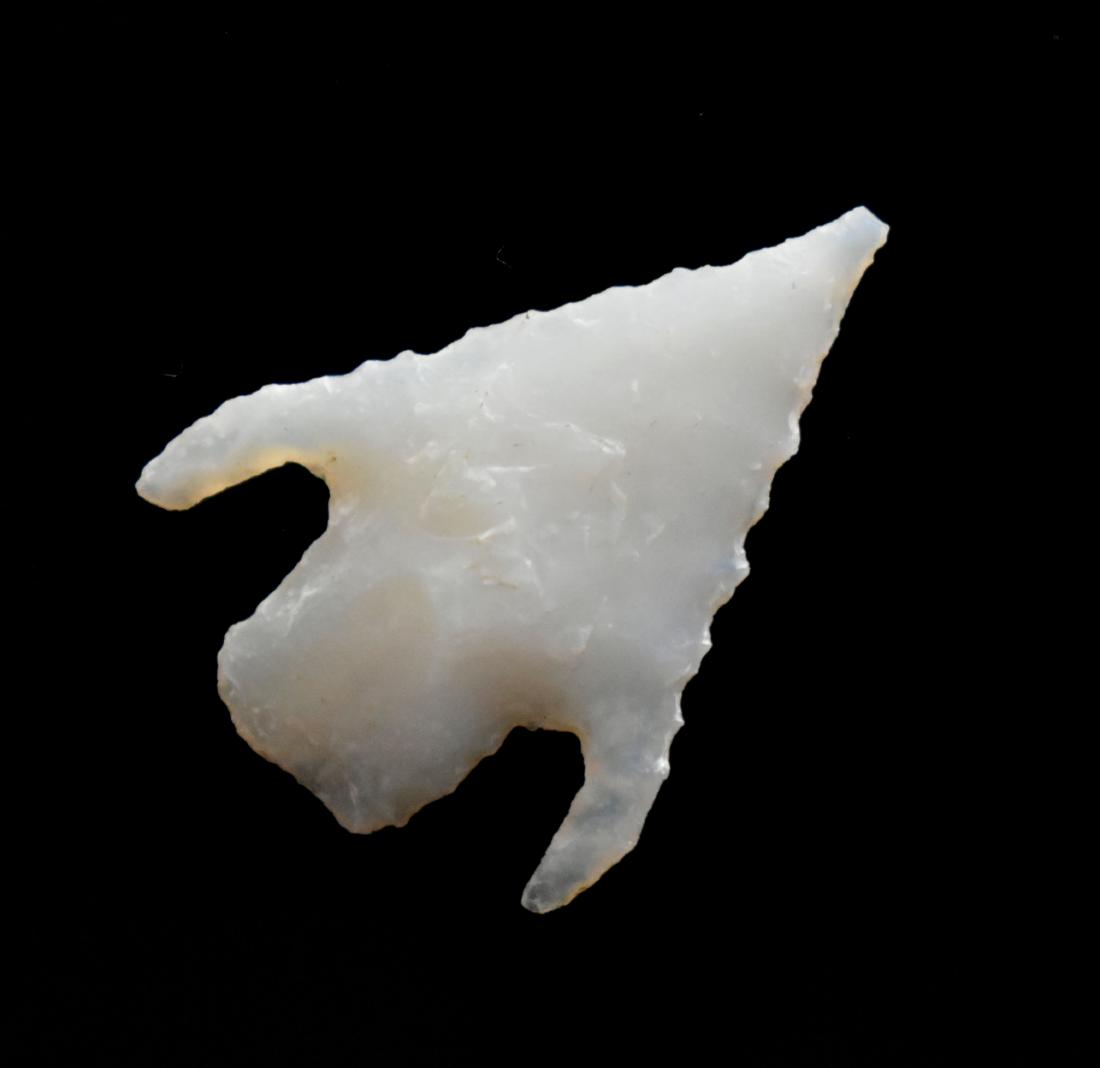 1-1/8" Shumla - Stermer COA: Chalcedony example reported from New Mexico. Material appears to be Luna Agate, a material found in Dona Ana Co., New Mexico. Ex Mynning Collection.