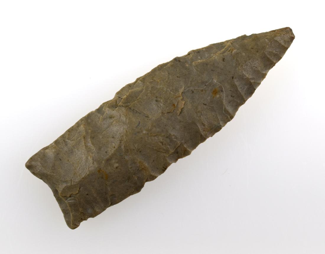 2-3/16" Plainview - Stermer COA: Nice example in Penters Chert from Arkansas. Ex Brian Stevens Collection. Stermer COA.