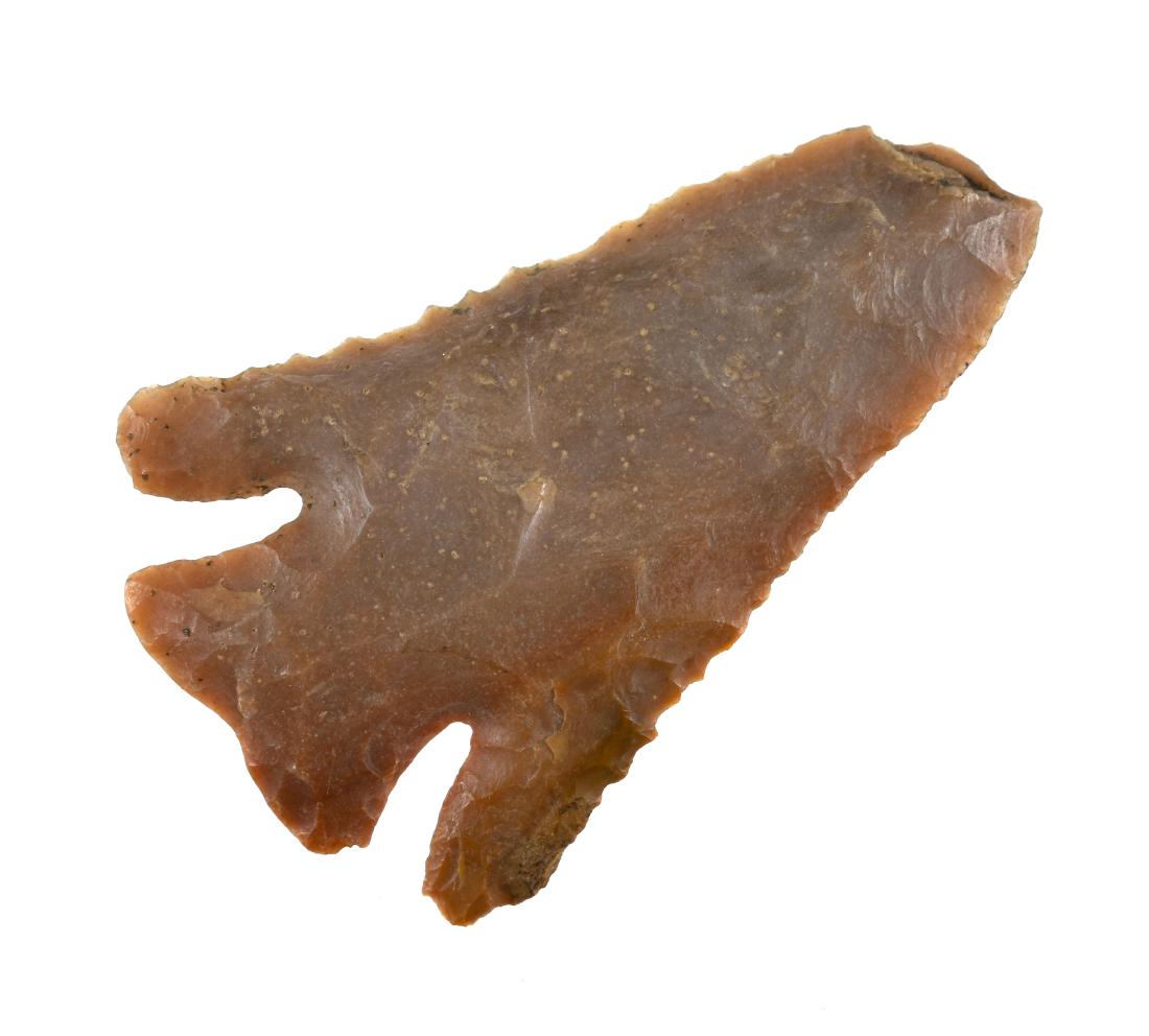 Killer 2 1/2" Carter Cave Lost Lake: Fine Kentucky example. Perfect candidate for restorastion or simply enjoy as is. $1000. Point with its tip. Bath Co., Kentucky. Ex- Crump Collection.