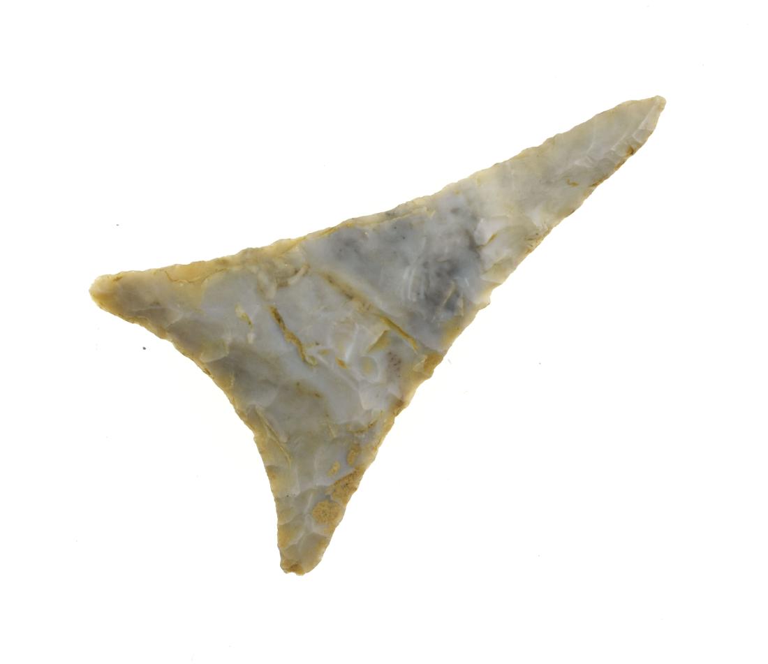 1-1/2" Yadkin Triangular - G-10+ Cox COA: Montgomery Co., Kentucky example in Boyle Flint. Sam Cox G-10+ COA.