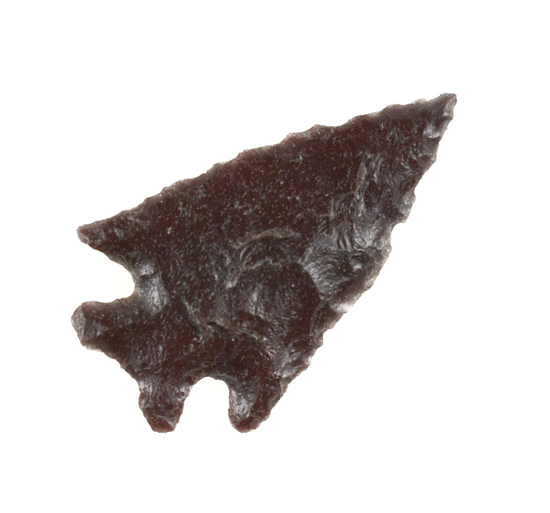 1-5/16" Glendo Dart: Mahogany Obsidian example from Montana. Rousu Collection.