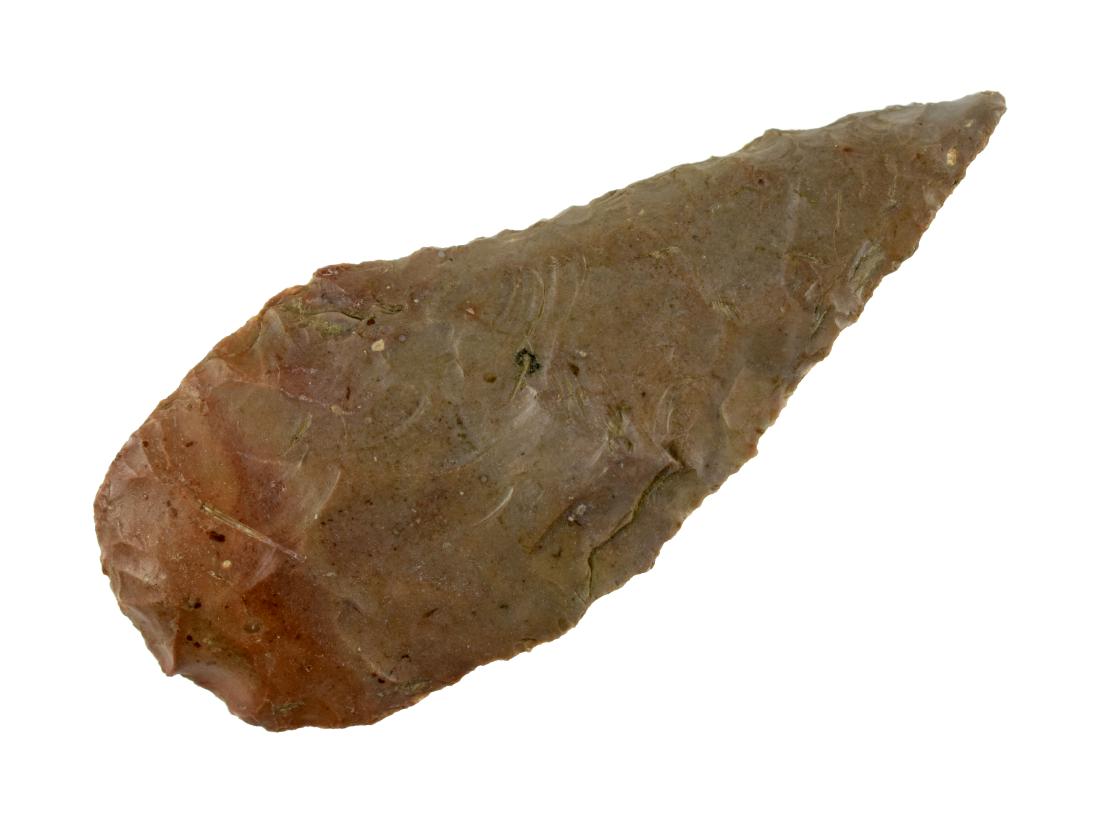 3-5/8" Cobbs Knife: Jasper example from the Midwest. Formerly of a Colorado Estate Collection.