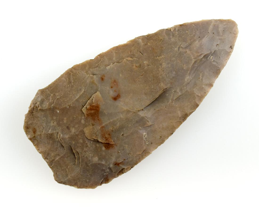 3-7/16" Covington Blade: Nice Texas example from Gillespie County. Edwards Plateau Chert. Ex - Colorado Estate.