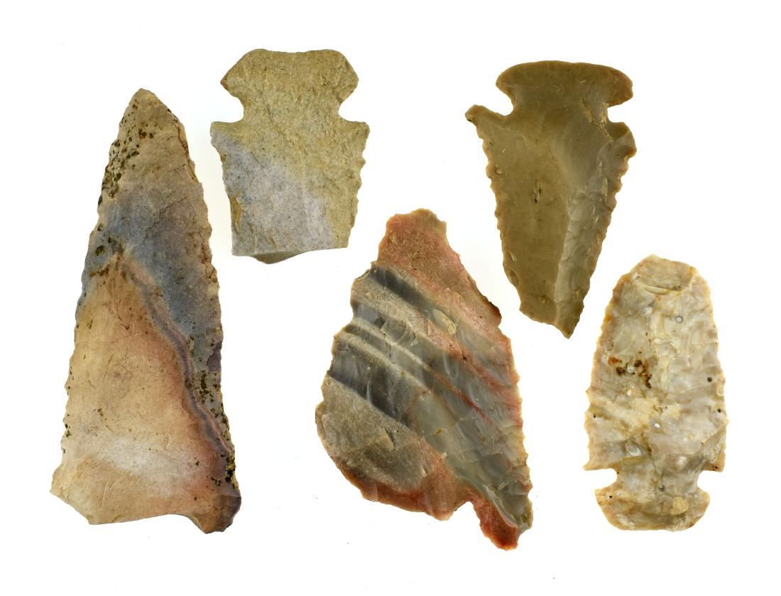 5 Kentucky Dovetail Fragments: 5 nice examples from Woodford and Harrison Counties, Kentucky by Sandra Barnett in the early 1990's. Great for study or restoration.