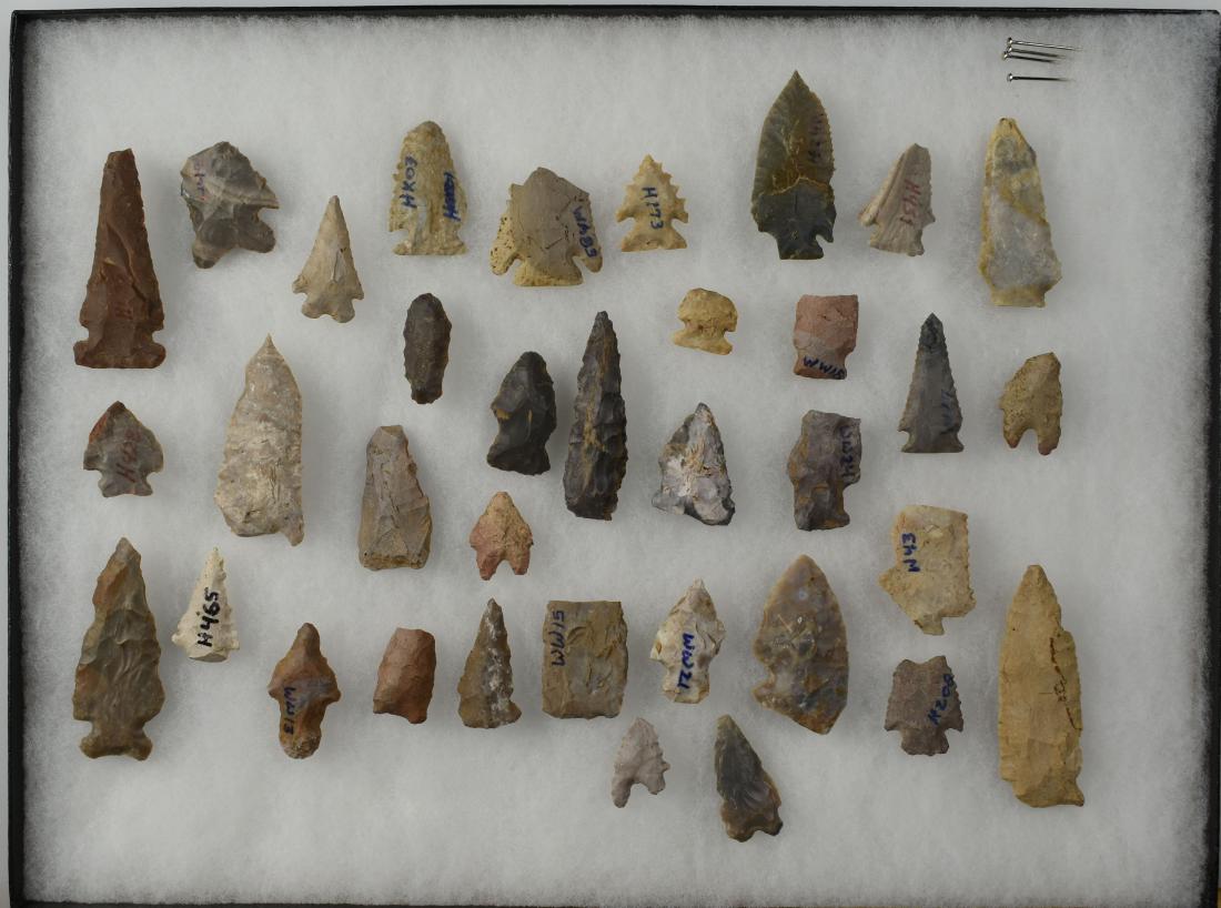 Lot of Central Kentucky Artifacts: All found by Sandra Barnett in Woodford, Fayette, Scott, and Harrison Counties. Variety of types and materials.