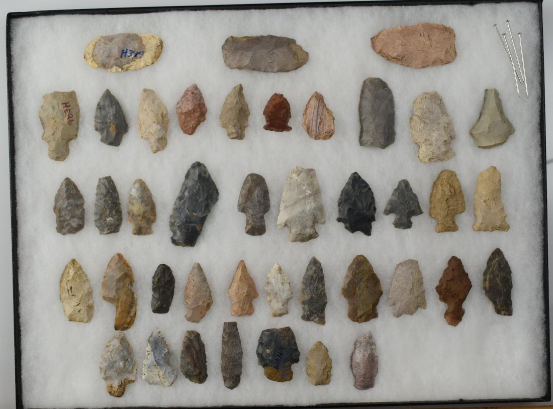 Lot of Central Kentucky Artifacts: All found by Sandra Barnett in Woodford, Fayette, Scott, and Harrison Counties. Variety of types and materials.