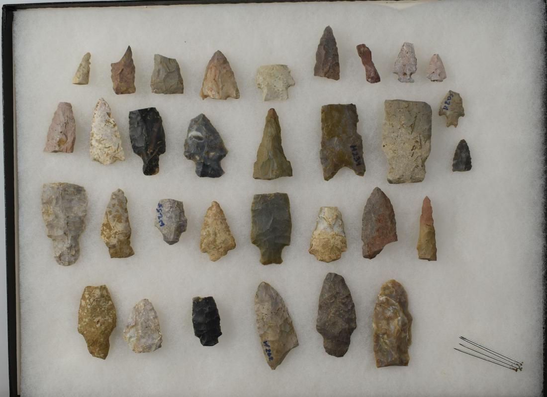 Lot of Central Kentucky Artifacts: All found by Sandra Barnett in Woodford, Fayette, Scott, and Harrison Counties. Variety of types and materials.