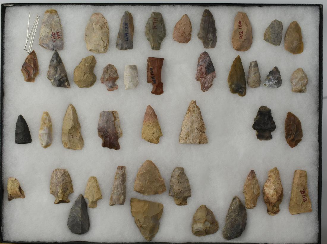 Lot of Central Kentucky Artifacts: All found by Sandra Barnett in Woodford, Fayette, Scott, and Harrison Counties. Variety of types and materials.