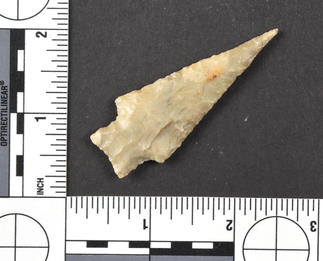2-9/16" Texas Darl: Edwards plateau chert from Central Texas. Ex Mynning Collection.
