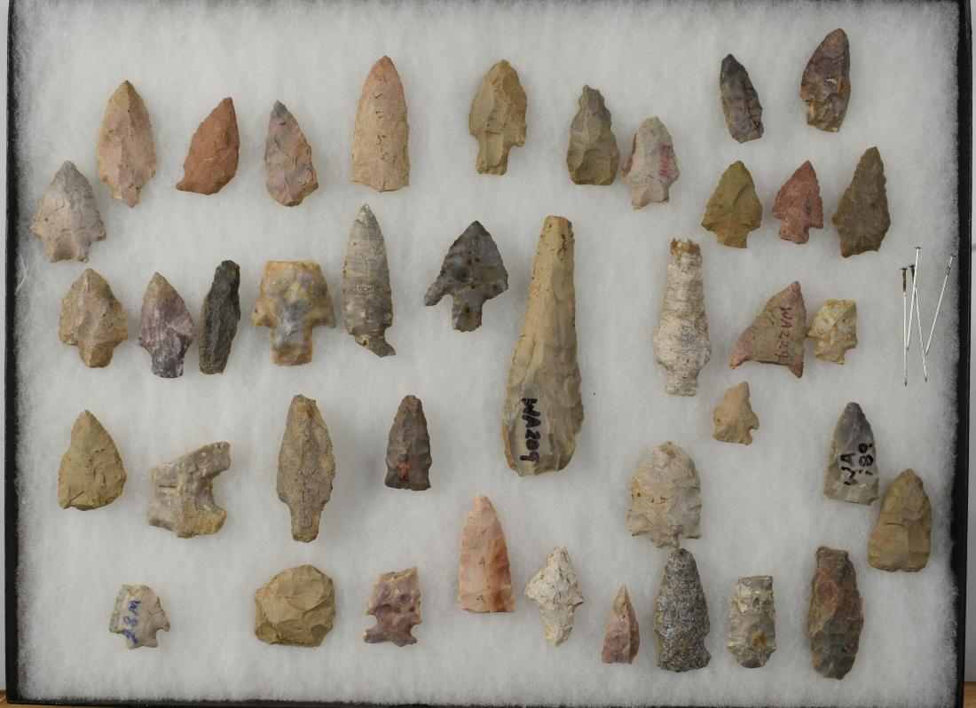 Lot of Central Kentucky Artifacts: All found by Sandra Barnett in Woodford, Fayette, Scott, and Harrison Counties. Variety of types and materials.