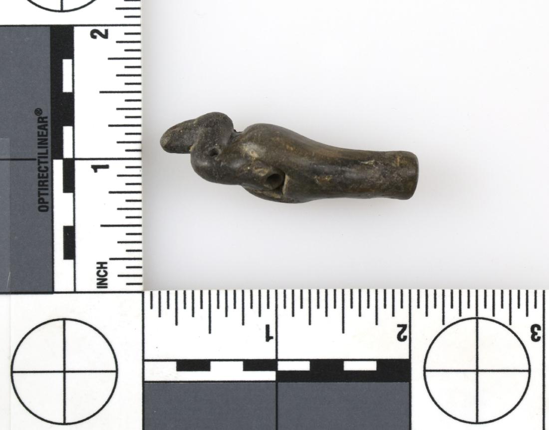 1-7/8" PreColumbian Ocarina: Nice small functional Ocarina in the form of a bird with a good whistle tone. Central America. Ex Miller Collection.
