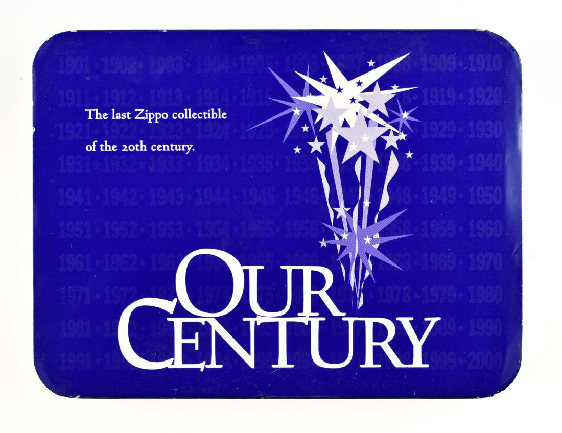 20th Century Commemorative Zippo Lighter: Includes tin. Unused.