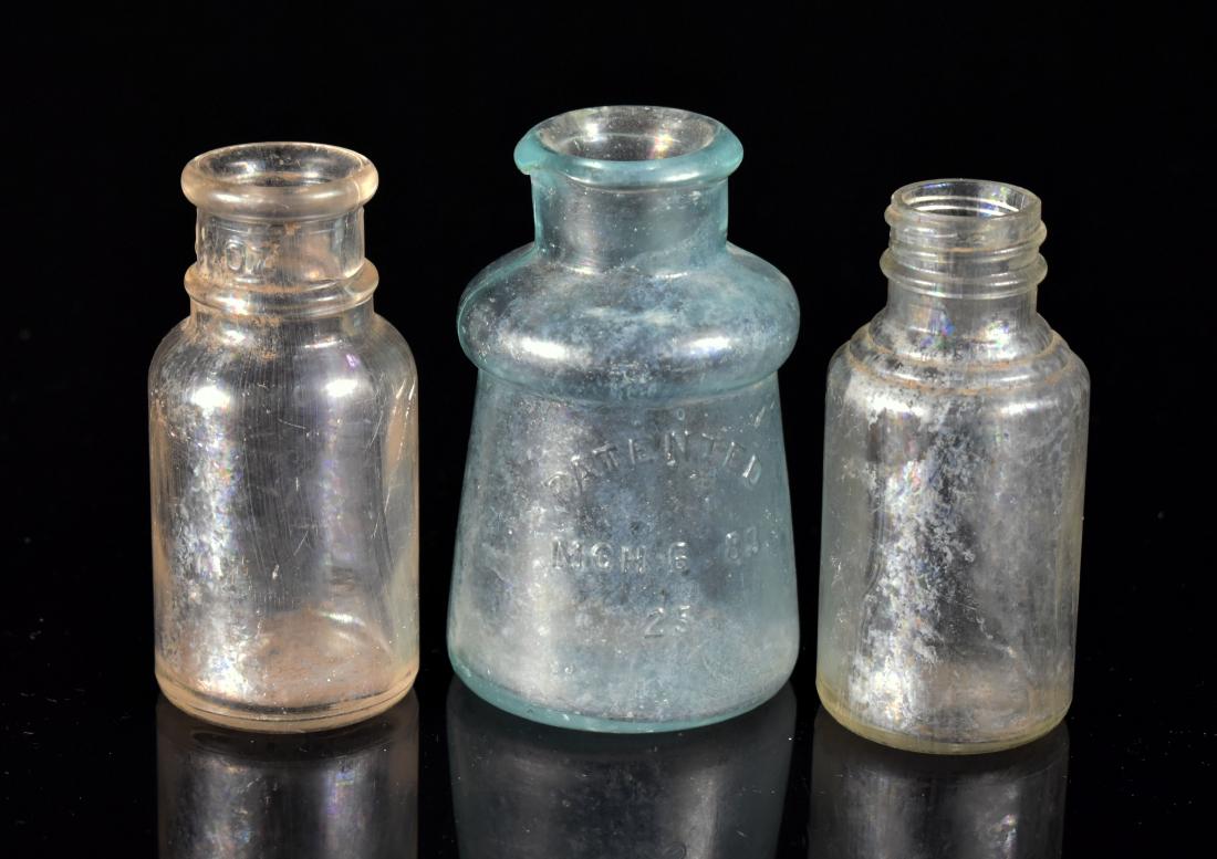3 Vintage Bottles: Nice lot of late 1800's bottles.