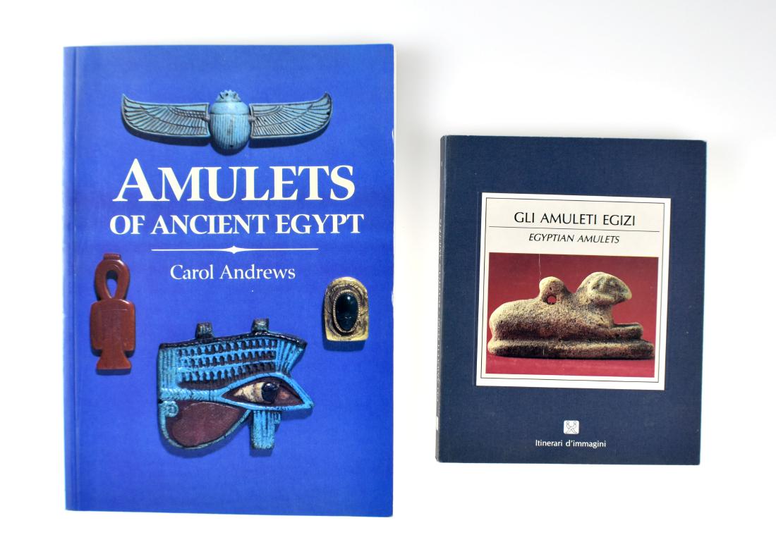 Egyptian Amulet Books: Two excellent books on Ancient Egyptian Amulets: 'Amulets of Ancient Egypt - Carol Andrews' and 'Gli Amuleti Egizi / Egyptian Amulets - Giorgio Lise' Great reference material for those in this collect