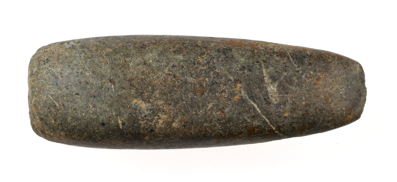 3 5/8" Chisel: Fine highly polished green hardstone example from Fayette Co., Kentucky. Extremely Nice!