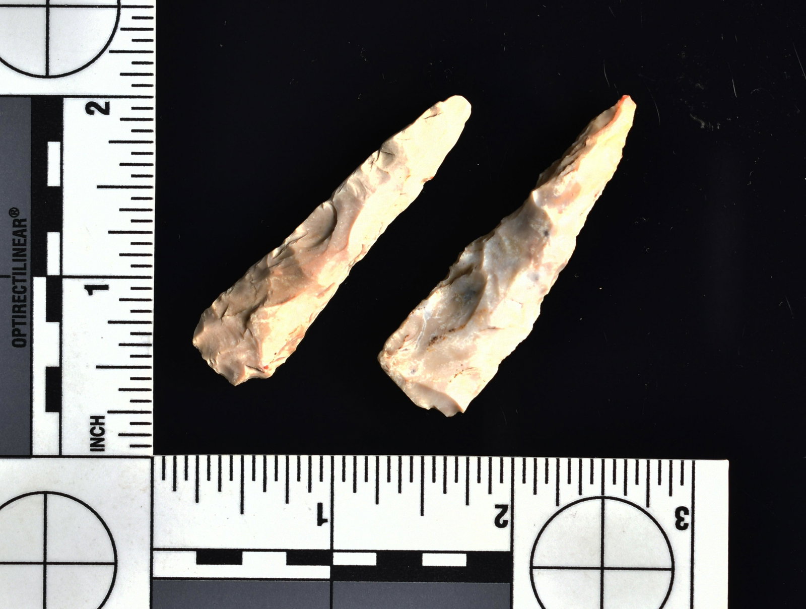 Pair of Kentucky Pipe Drills: Boyle chert examples from Montgomery Co., Kentucky.