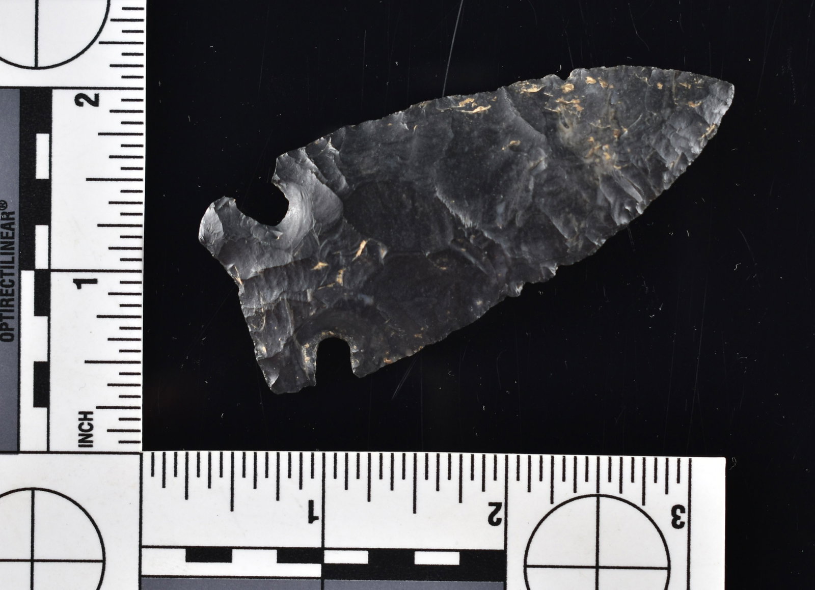 3" Big Sandy - Rogers/Jackson COAs: Coshocton flint example from Wood Co., Ohio. Well made piece! Rogers COA.