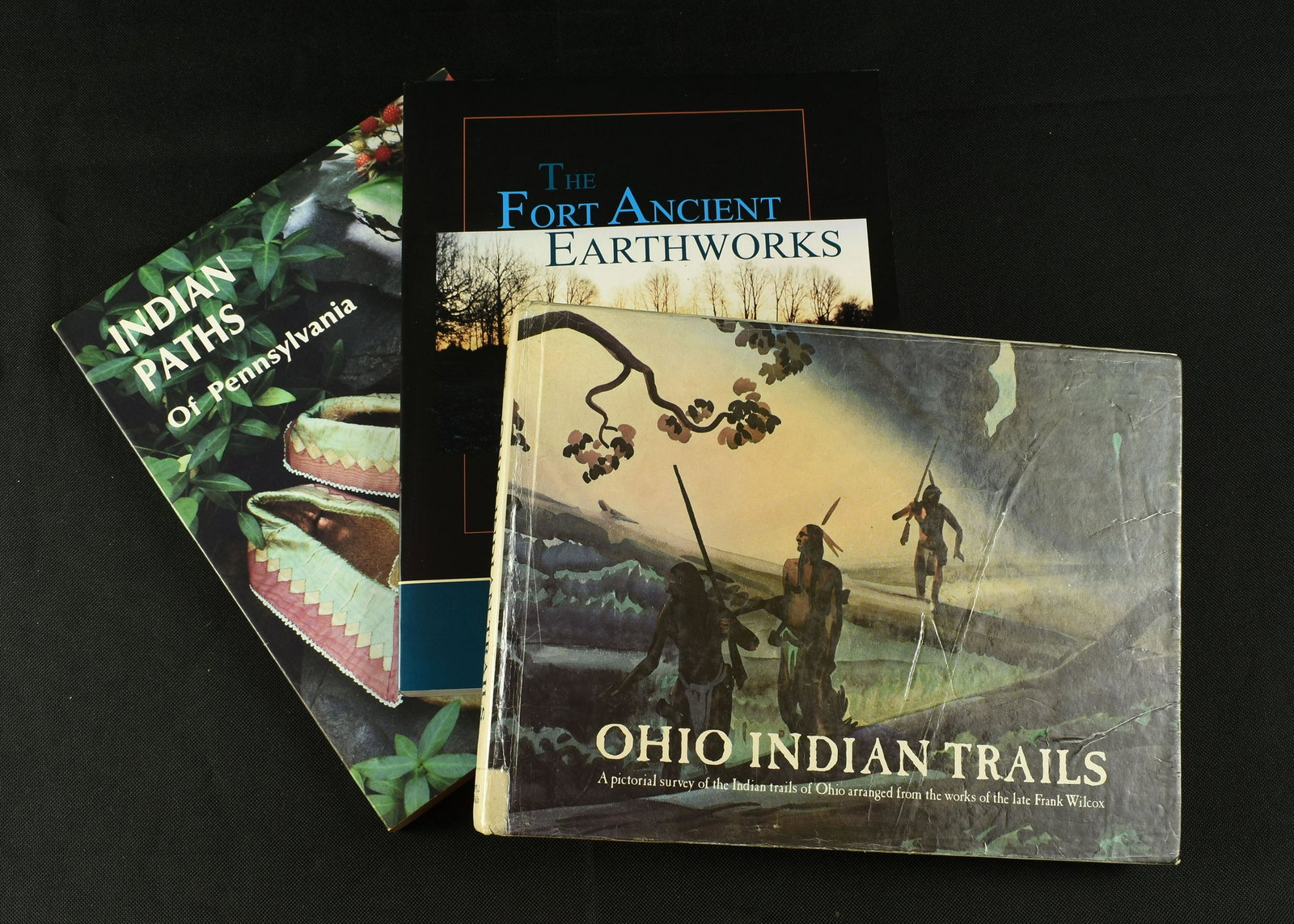 3 Archaeological Books: Ohio Indian Trails; Indian Paths of Pennsylvania; and The Fort Ancient Earthworks.