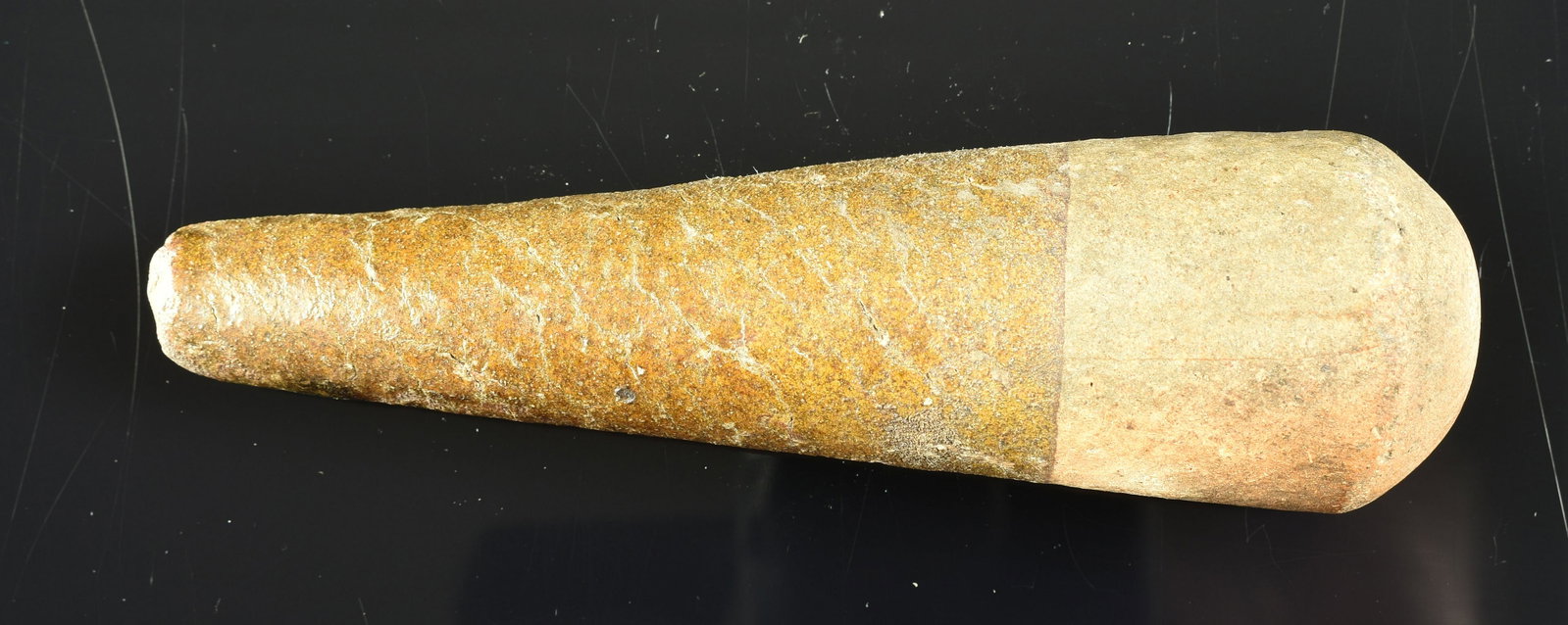 Apothecary's Pestle: 1800's example with original glazed handle. Unique collectible.