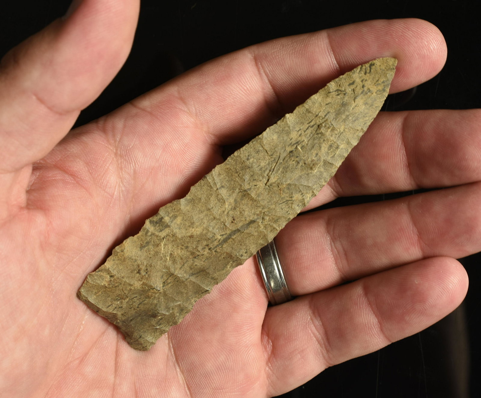 4-3/16" Copena Knife: Slender and very thin! Tennessee. From the Sam Swarey Estate Collection. Dover Chert.