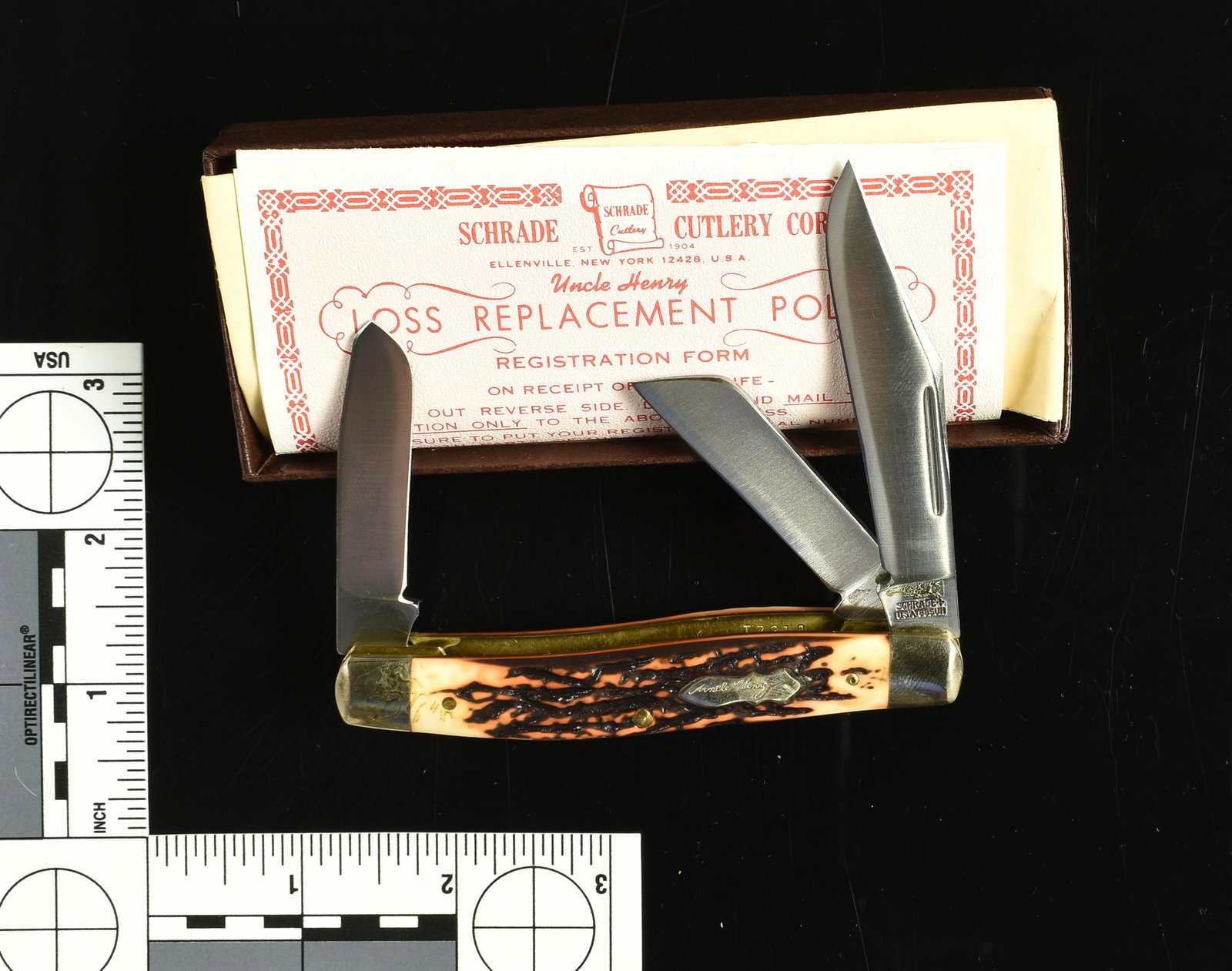 Vintage Uncle Henry 885UH Pocketknife.: 'King Ranch' Stockman pocketknife in new condition with original packaging. Nice!