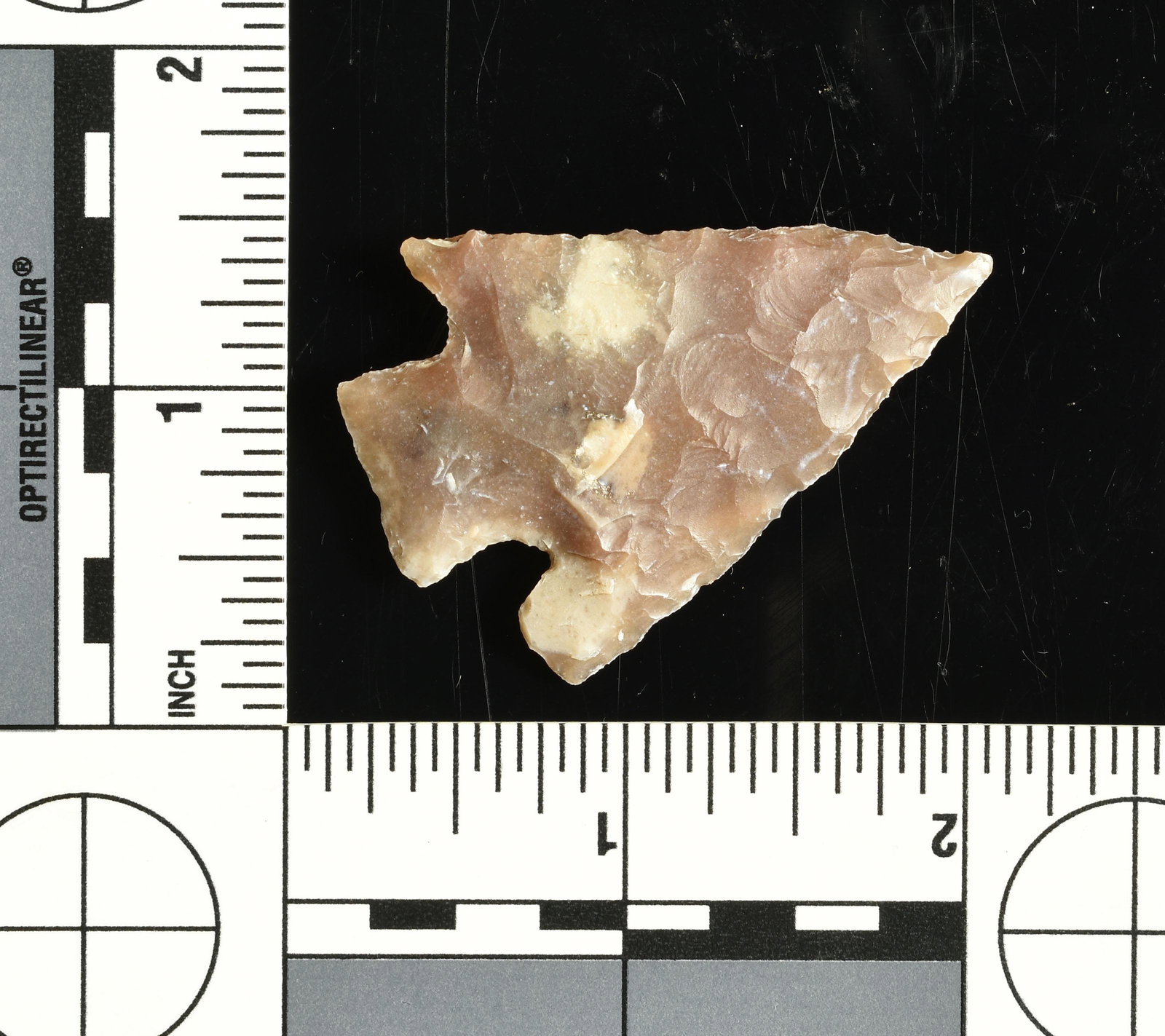2" Texas Point: Well patinated material from Central Texas.